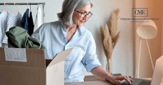 Businesswoman typing on computer