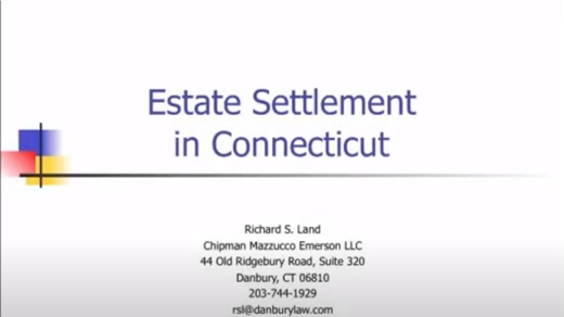 Estate Settlement Part 1